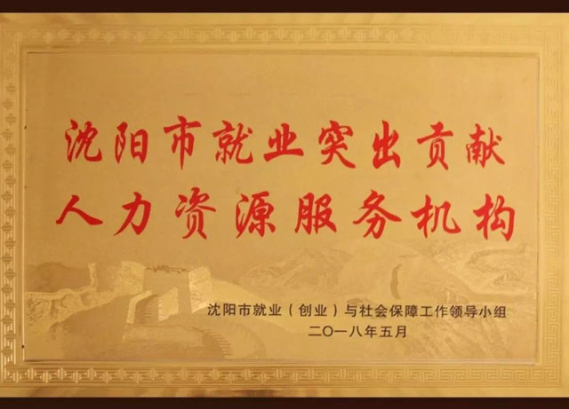 沈陽市就業(yè)突出貢獻(xiàn)人力資源服務(wù)機(jī)構(gòu)